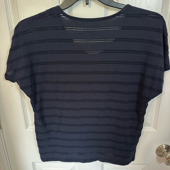 Michael Kors Dark Blue Short Sleeve Top - Picture 3 of 3